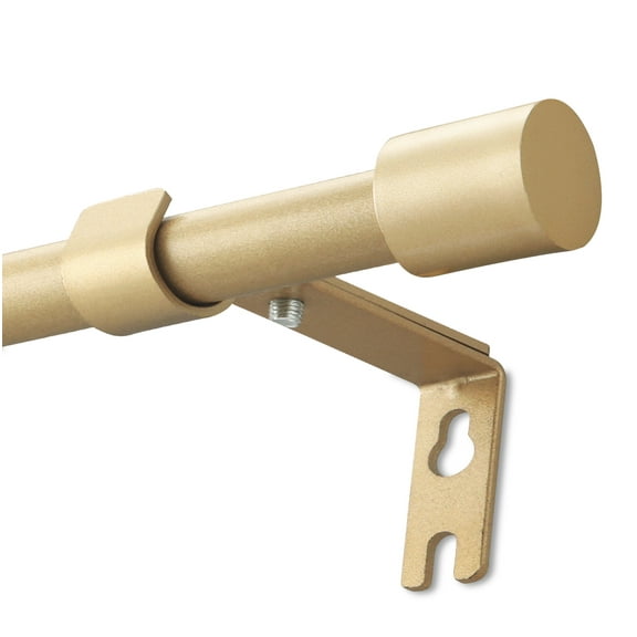 Widyana Gold Curtain Rods for Windows 5/8" Diameter 30 to 48 inches with Adjustable Brackets