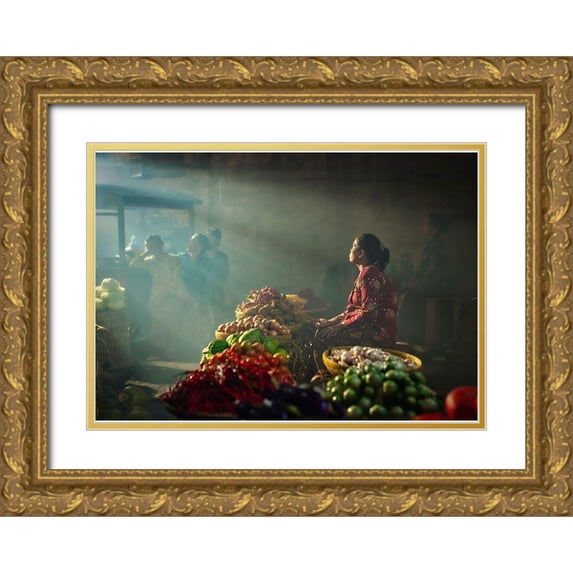 Widyantini, Rini 18x14 Gold Ornate Wood Framed with Double Matting Museum Art Print Titled - There Is Always Hope For Anyone Who Make An Effort