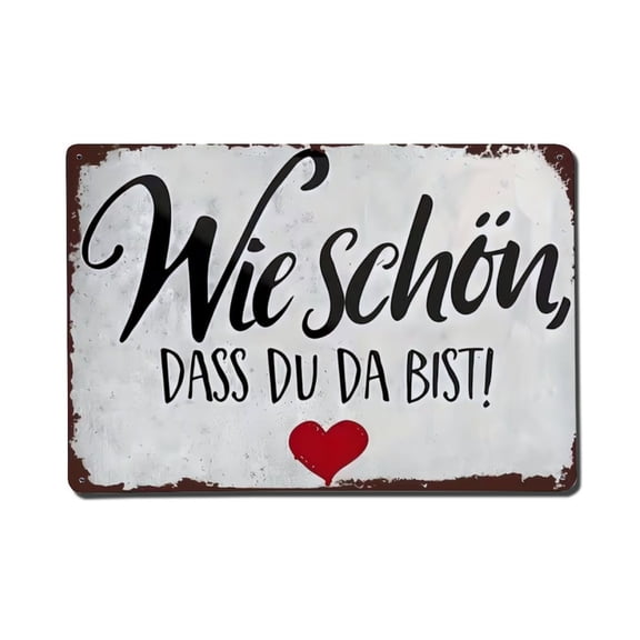 Wie Schön German Quote Tin Sign Vintage Metal Poster Living Room Bar Man Cave Home Wall Art Decor 8x12inch
