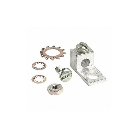 Hubbell-Wiegmann Lug Kit,Aluminum,Ground Bar L 1 1/16in WGNDKT