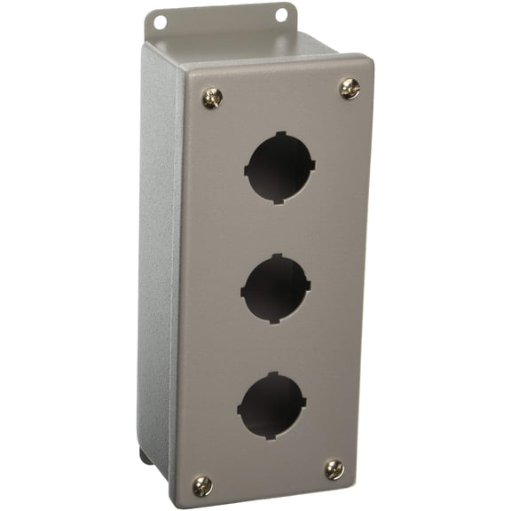 Wiegmann PB3 PB-Series NEMA 12 Enclosure for 30.5 mm Pushbutton, Steel, 8" x 3" x 3" CA2