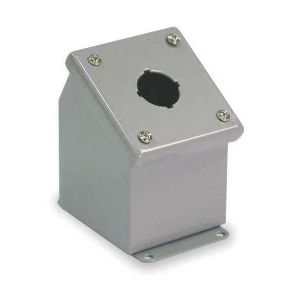 Wiegmann Pushbutton Enclosure, 30mm, 3.25in.W, Steel WPBA1