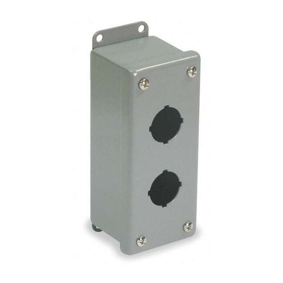 Wiegmann Pushbutton Enclosure,30mm,2 Holes,Steel PSL2