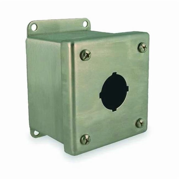 Wiegmann Pushbutton Enclosure,30mm,3.50 in. H,SS PBSS1