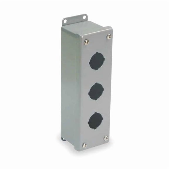 Wiegmann Pushbutton Enclosure,30mm,3 Holes,Steel PSL3