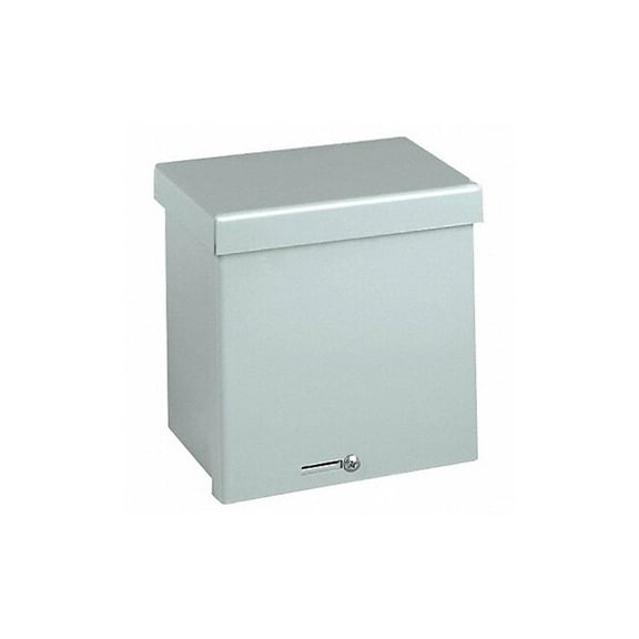 Wiegmann RSC151806GNK RSC-Series Wall Mount Enclosure, NEMA 1/3R Lift-Off Screw Cover, No Knockouts, Galvanized Steel, 15" x 18" x 6" CA3