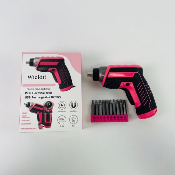 Wieldit Electric hand-held drills,Pink 3.6V USB Electrical drills