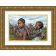 thumbnail image 1 of Wiener, Iris 18x13 Gold Ornate Wood Framed with Double Matting Museum Art Print Titled - Daily Life In An Arbore Village, 1 of 4