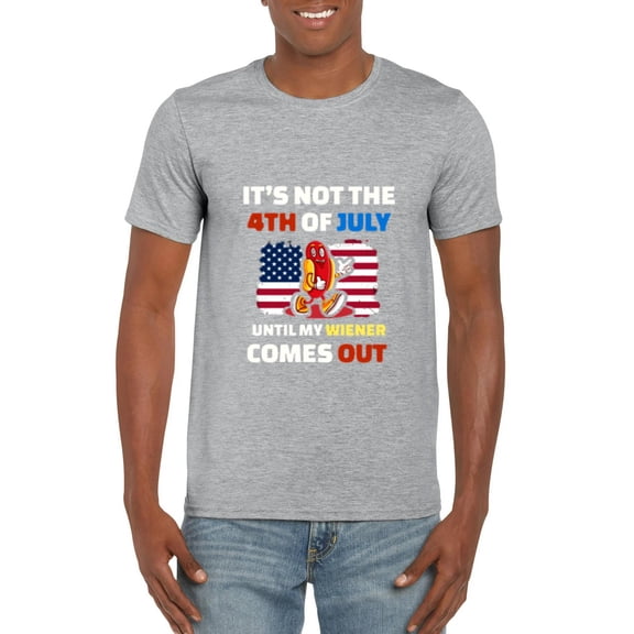 Wiener Its Not The 4th Of July Until My Weiner Comes Out T-Shirt, for men & women, up to size 5XL