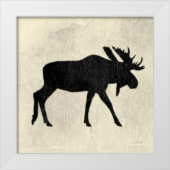 Wiens, James 12x12 White Modern Wood Framed Museum Art Print Titled - Neutral Lodge III v2
