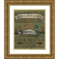 thumbnail image 1 of Wiens, James 12x14 Gold Ornate Wood Framed with Double Matting Museum Art Print Titled - Lodge Signs IV, 1 of 4