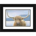 thumbnail image 1 of Wiens, James 14x11 Black Ornate Wood Framed with Double Matting Museum Art Print Titled - Highland Cow, 1 of 4