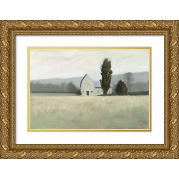Wiens, James 14x11 Gold Ornate Wood Framed with Double Matting Museum Art Print Titled - Quiet Valley