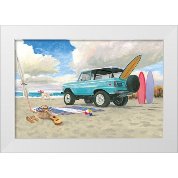 Wiens, James 14x11 White Modern Wood Framed Museum Art Print Titled - Beach Ride I