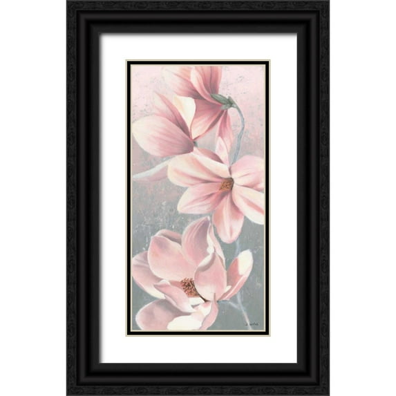Wiens, James 14x24 Black Ornate Wood Framed with Double Matting Museum Art Print Titled - Sunrise Blossom II