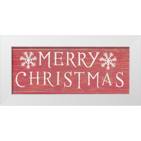 Wiens, James 14x8 White Modern Wood Framed Museum Art Print Titled - Christmas Affinity III Red