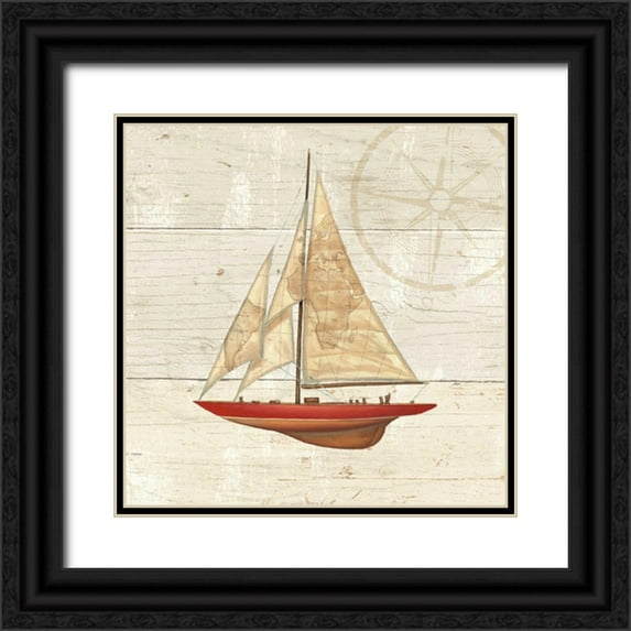 Wiens, James 15x15 Black Ornate Wood Framed with Double Matting Museum Art Print Titled - Nautique II