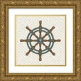 thumbnail image 1 of Wiens, James 15x15 Gold Ornate Wood Framed with Double Matting Museum Art Print Titled - A Day at Sea IV, 1 of 4