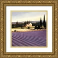 thumbnail image 1 of Wiens, James 15x15 Gold Ornate Wood Framed with Double Matting Museum Art Print Titled - Lavender Fields II Crop, 1 of 4