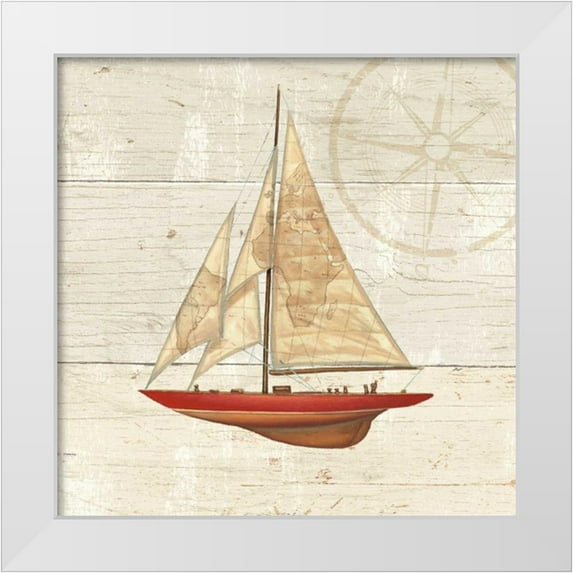 Wiens, James 15x15 White Modern Wood Framed Museum Art Print Titled - Nautique II