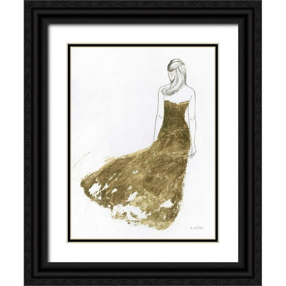 Wiens, James 15x18 Black Ornate Wood Framed with Double Matting Museum Art Print Titled - Gold Dress I