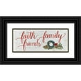 thumbnail image 1 of Wiens, James 18x10 Black Ornate Wood Framed with Double Matting Museum Art Print Titled - Christmas Holiday - Faith Family Friends, 1 of 4
