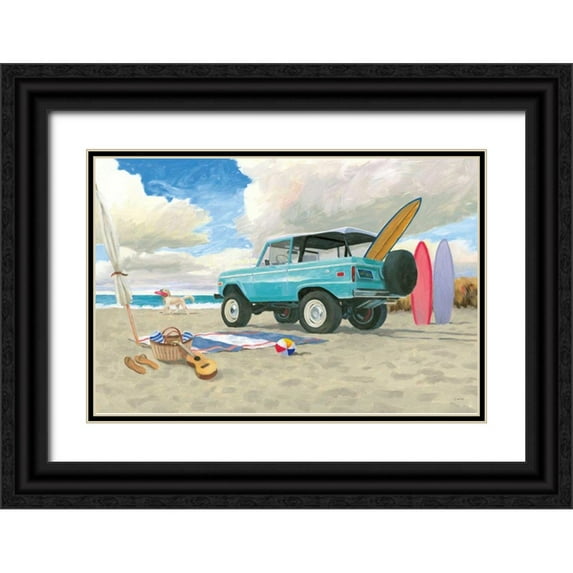 Wiens, James 18x13 Black Ornate Wood Framed with Double Matting Museum Art Print Titled - Beach Ride I