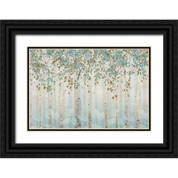 Wiens, James 18x13 Black Ornate Wood Framed with Double Matting Museum Art Print Titled - Dream Forest I
