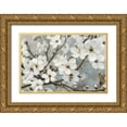 thumbnail image 1 of Wiens, James 18x13 Gold Ornate Wood Framed with Double Matting Museum Art Print Titled - Cherry Blossoms I Blue, 1 of 4