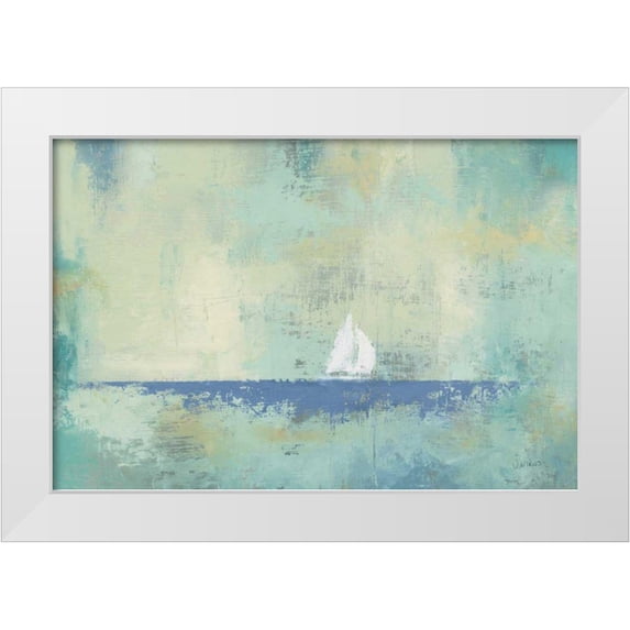 Wiens, James 18x13 White Modern Wood Framed Museum Art Print Titled - Sailboat Dream