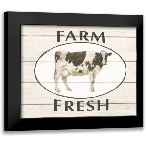 Wiens, James 18x15 Black Modern Framed Museum Art Print Titled - Country Cow IV