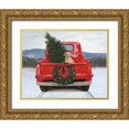 thumbnail image 1 of Wiens, James 18x15 Gold Ornate Wood Framed with Double Matting Museum Art Print Titled - Christmas in the Heartland IV no Words, 1 of 4