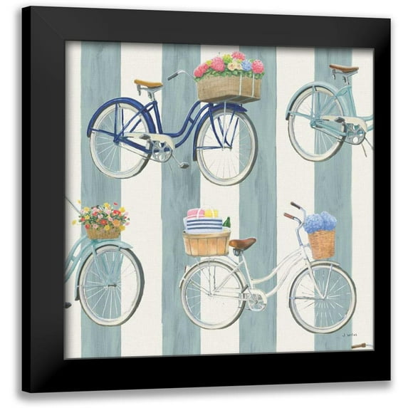 Wiens, James 20x20 Black Modern Framed Museum Art Print Titled - Beach Time Pattern V
