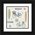 thumbnail image 1 of Wiens, James 20x20 Black Ornate Wood Framed with Double Matting Museum Art Print Titled - Beach Time Pattern VI, 1 of 4