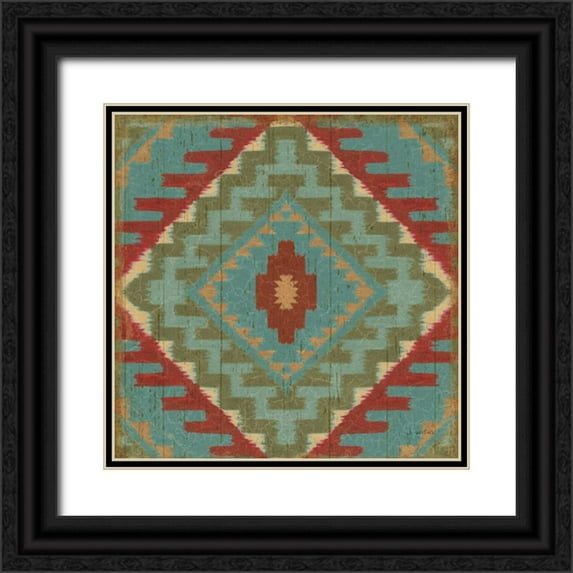 Wiens, James 20x20 Black Ornate Wood Framed with Double Matting Museum Art Print Titled - Country Mood Tile VII