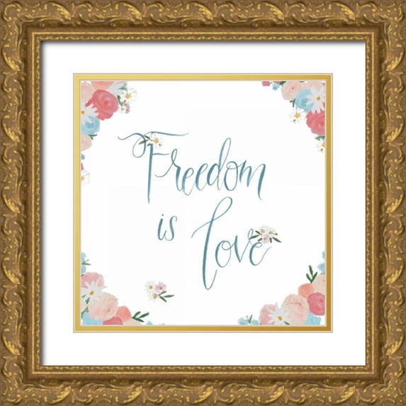Wiens, James 20x20 Gold Ornate Wood Framed with Double Matting Museum Art Print Titled - Spirit Stallion VII Blush and Teal