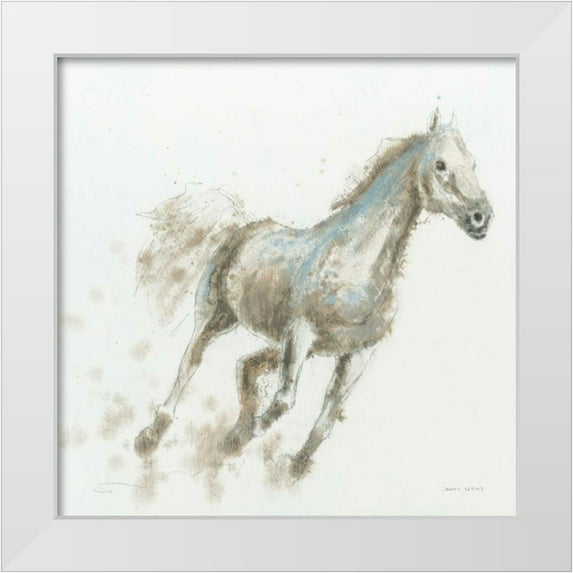 Wiens, James 20x20 White Modern Wood Framed Museum Art Print Titled - Stallion I