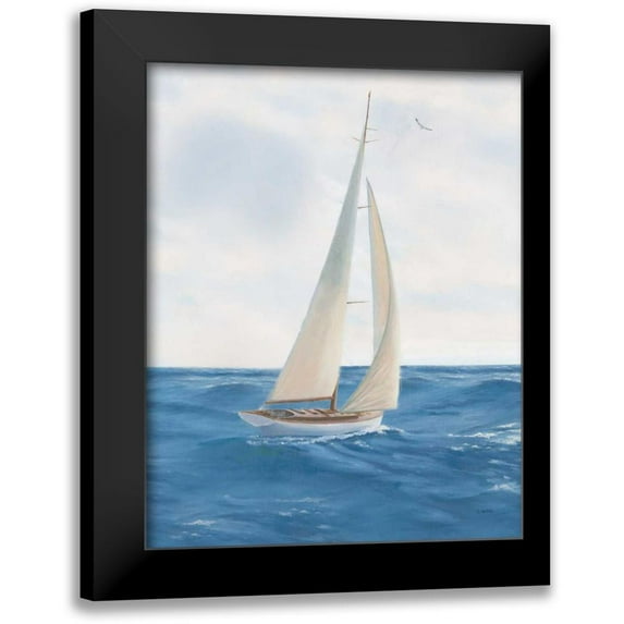 Wiens, James 20x24 Black Modern Framed Museum Art Print Titled - A Day at Sea I