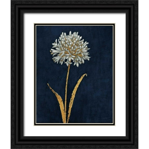 Wiens, James 20x24 Black Ornate Wood Framed with Double Matting Museum Art Print Titled - Shimmering Summer I Indigo Crop