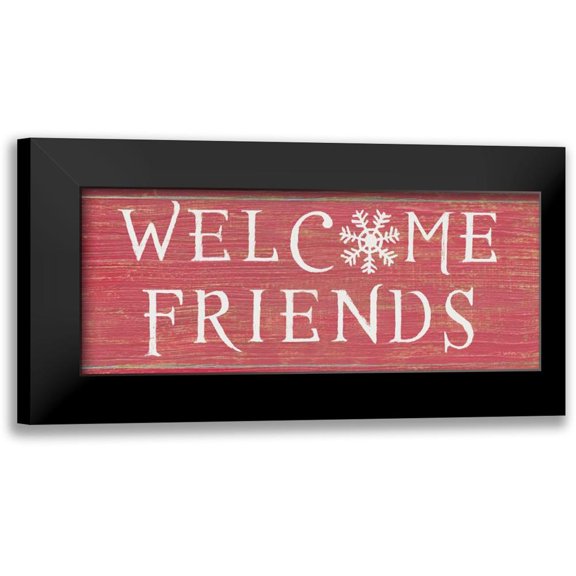 Wiens, James 24x12 Black Modern Framed Museum Art Print Titled - Christmas Affinity II Red