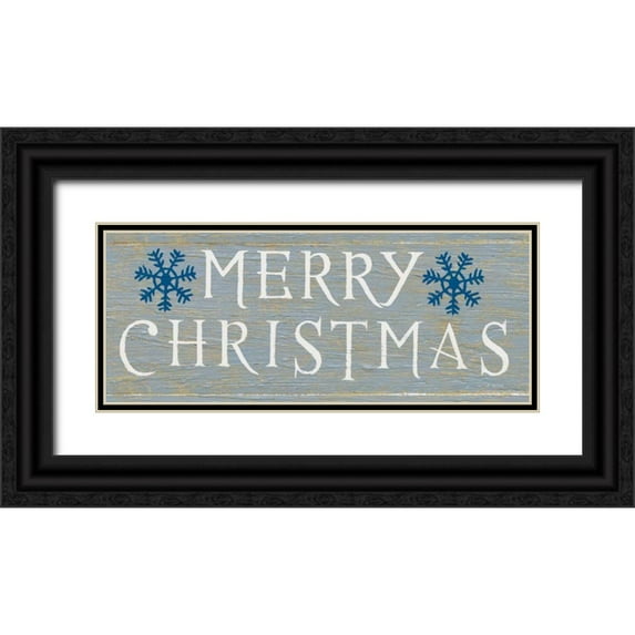Wiens, James 24x12 Black Ornate Wood Framed with Double Matting Museum Art Print Titled - Christmas Affinity III Grey