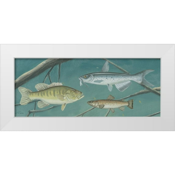 Wiens, James 24x12 White Modern Wood Framed Museum Art Print Titled - Fresh Catch III