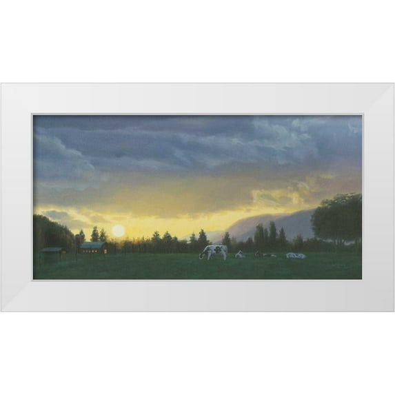 Wiens, James 24x14 White Modern Wood Framed Museum Art Print Titled - Farm Life II