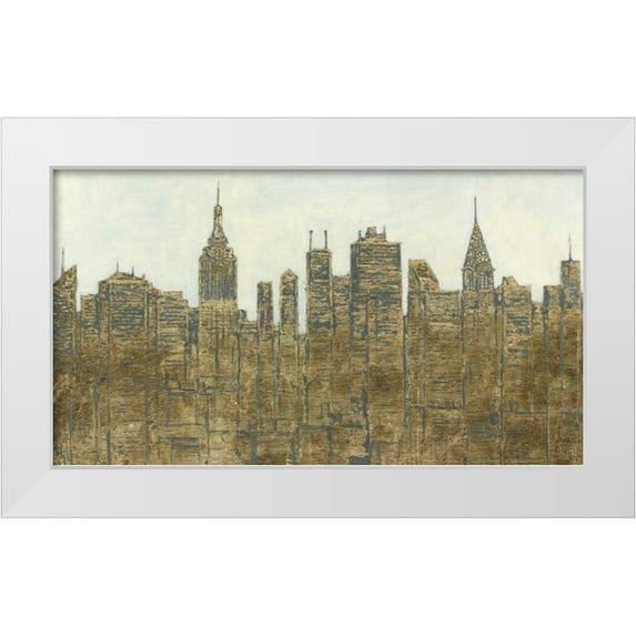 Wiens, James 24x15 White Modern Wood Framed Museum Art Print Titled - Lavish Skyline