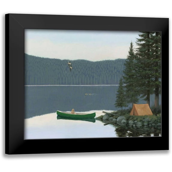Wiens, James 24x20 Black Modern Framed Museum Art Print Titled - Happy Place IV