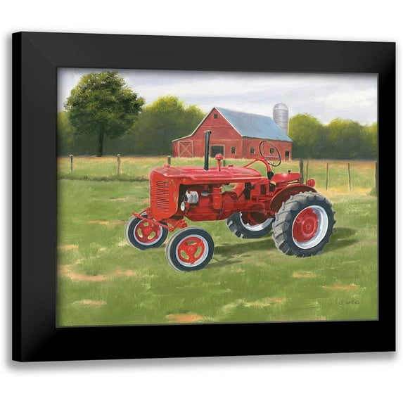 Wiens, James 24x20 Black Modern Framed Museum Art Print Titled - Vintage Tractor