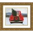 thumbnail image 1 of Wiens, James 24x20 Gold Ornate Wood Framed with Double Matting Museum Art Print Titled - Christmas in the Heartland IV, 1 of 4