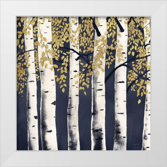Wiens, James 26x26 White Modern Wood Framed Museum Art Print Titled - Fresh Forest Indigo II
