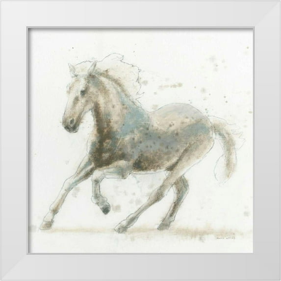 Wiens, James 26x26 White Modern Wood Framed Museum Art Print Titled - Stallion II
