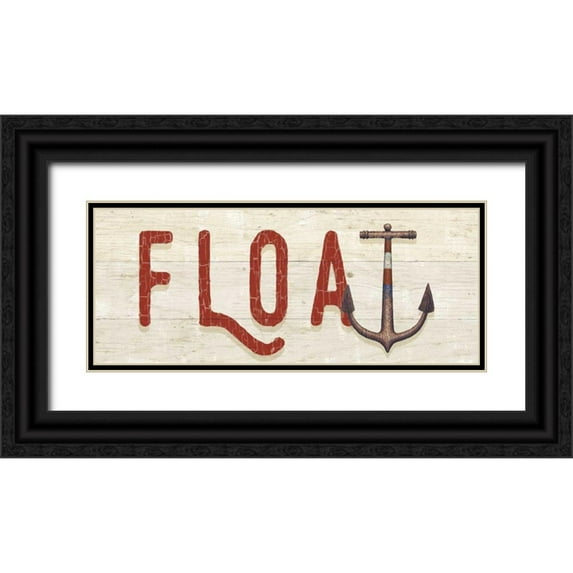 Wiens, James 32x15 Black Ornate Wood Framed with Double Matting Museum Art Print Titled - Nautique VIII